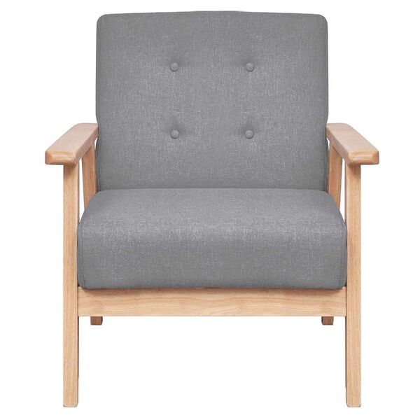 vidaXL Sessel Hellgrau Stoff