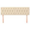 vidaXL Kopfteile Creme 144x7x78/88 cm Stoff