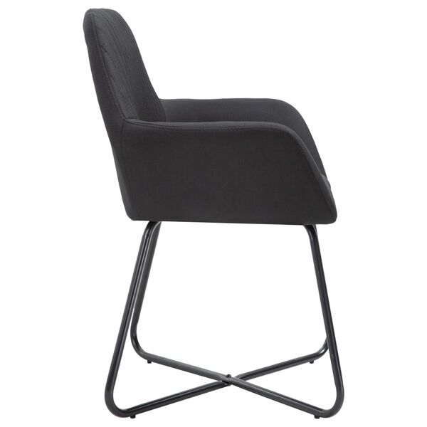 vidaXL Esszimmerst&uuml;hle 6 Stk. Schwarz Stoff