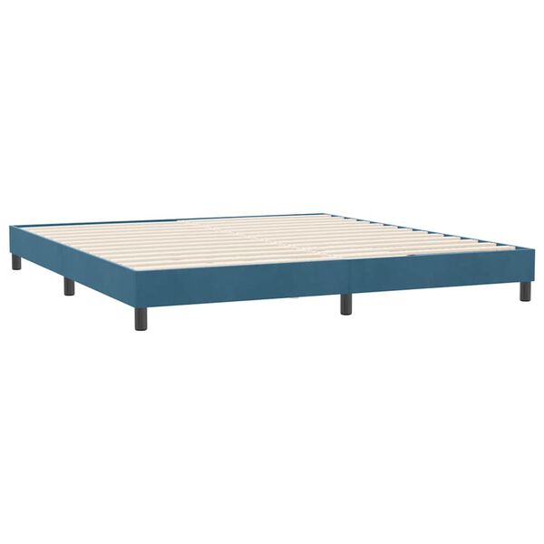 vidaXL Boxspringbett ohne Matratze Dunkelblau 180x210 cm Samt