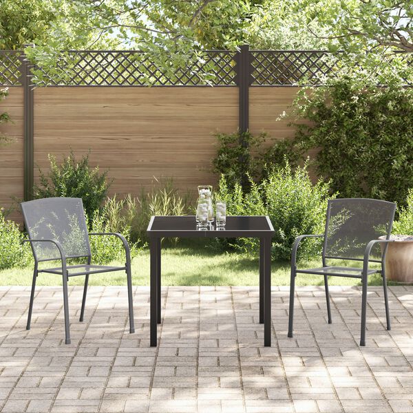 vidaXL Garten Essgruppe 5 pcs Anthrazit Stahl
