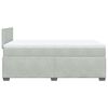 vidaXL Boxspringbett mit Matratze Hellgrau 120x200 cm Samt