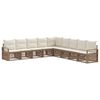 vidaXL Gartensofa-set 9 Stk. Beige Poly-Rattan