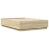 vidaXL Bettgestell mit LED Sonoma-Eiche 160x200 cm Holzwerkstoff