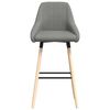 vidaXL Barhocker 2 Stk. Hellgrau Stoff