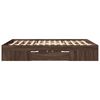 vidaXL Bettgestell ohne Matratze Braun Eiche 150x200 cm Holzwerkstoff