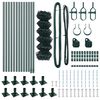 vidaXL Zaunpfosten Gr&uuml;n 25 x 0,6 m (40 x 40 mm Maschen) Stahl und PVC