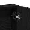 vidaXL Schminktisch mit Regal Schwarz Eichen-Optik 80 x 35 x 132 cm