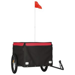 vidaXL Fahrradanh&auml;nger Schwarz und Rot 45 kg Eisen