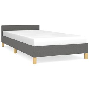 vidaXL Bettgestell ohne Matratze Dunkelgrau 100x200 cm Stoff