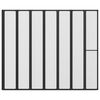 vidaXL Duschwand Sonstiges Schwarz 168 x 140 cm Aluminium