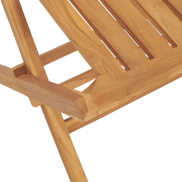vidaXL Gartenstühle 4 Stk. Klappbar 47x47x89 cm Massivholz Teak