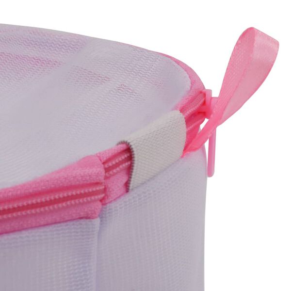 vidaXL 3-tlg. W&auml;schesack-Set Wei&szlig; und Rosa