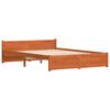 vidaXL Bettrahmen Wachsbraun 205.5 x 95.5 x 51 cm Massives Kiefernholz