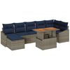 vidaXL Garten-Sofa-Set 8 Stk. Grau Poly Rattan