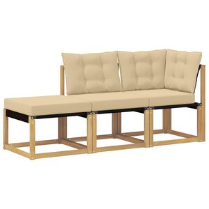 vidaXL 3 stk. Sectional Sofa Einheiten Wei&szlig;