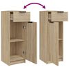 vidaXL Badschrank Sonoma-Eiche 32x33,5x90 cm Holzwerkstoff