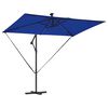 vidaXL Sonnenschirm mit LED-Lichtleisten Azurblau 294 x 200 x 270 cm