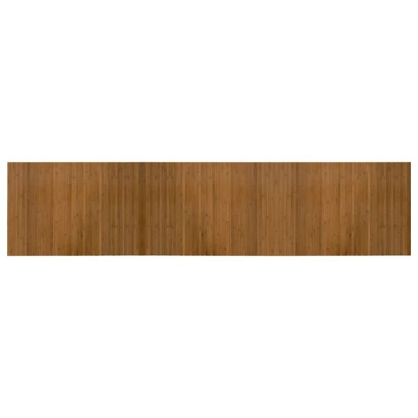vidaXL Teppich Rechteckig Braun 70x300 cm Bambus
