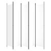 vidaXL 5-tlg. Paravent Wei&szlig; 250x220 cm Stoff