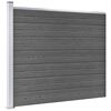 vidaXL Zaunelement Set WPC 699x146 cm Schwarz
