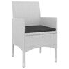vidaXL 9-tlg. Garten-Essgruppe mit Kissen Poly Rattan und Glas