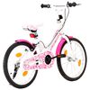 vidaXL Kinderfahrrad 18 Zoll Rosa und Wei&szlig;