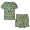 Kinderpyjama mit Kurzen &Auml;rmeln Hellkhaki 140