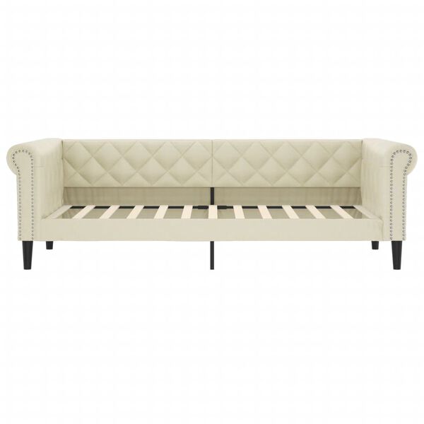 vidaXL Tagesbett Creme 90x200 cm Kunstleder