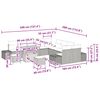 vidaXL Gartensofa-set mit Kissen mit Speicher 13 pcs Beige Poly Rattan