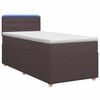 vidaXL Boxspringbett mit Matratze Dunkelbraun 90 x 190 cm Stoff