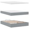 vidaXL Ottoman-Bett mit Matratze Hellgrau 140x200 cm Stoff