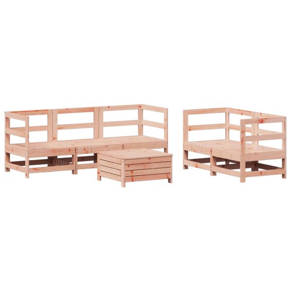 vidaXL 6-tlg. Garten-Sofagarnitur Massivholz Douglasie