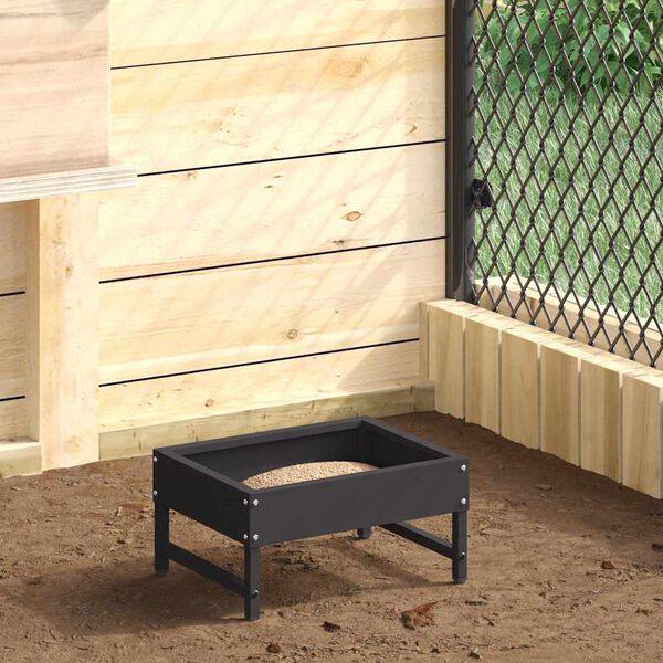 vidaXL Vogel-Feeder Schwarz 34 x 26 x 16 cm Kaltgewalzter Stahl