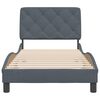 vidaXL Bettgestell ohne Matratze Dunkelgrau 90x190 cm Samt
