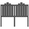 vidaXL Kopfteil Grau 126x4x110 cm Massivholz Kiefer
