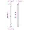 vidaXL Zaunpfosten 52 pcs Grau 3,2 x 3,2 x 90 cm