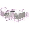 vidaXL Gartensofa-set 8 pcs Grau Poly-Rattan