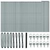 vidaXL Bodenmontierter Sechseckzaun 100 x 1,5 m Grau Netz