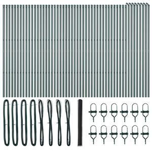 vidaXL Bodenmontierter Sechseckzaun 100 x 1,5 m Grau Netz