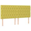 vidaXL Boxspringbett mit Matratze Gr&uuml;n 180x200 cm Stoff