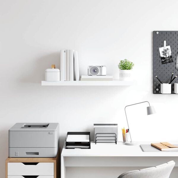 vidaXL Schweberegal Wei&szlig; 80x23,5x3,8 cm MDF