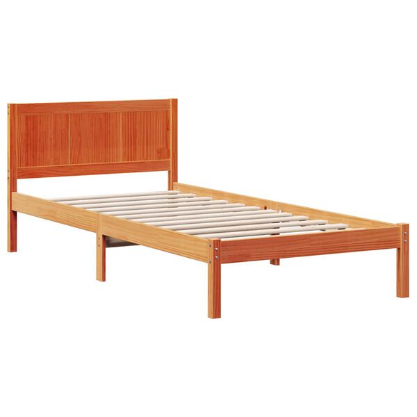 vidaXL Bettgestell Braun 90 x 190 cm Massivholz Kiefer