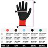 vidaXL Arbeitshandschuhe 24 pcs Rot und Schwarz 8 / m Latexbeschichtung