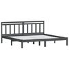 vidaXL Massivholzbett Grau Kiefer 200x200 cm