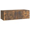 vidaXL Wandmontierter TV-Schrank Ger&auml;ucherte Eiche 98 x 41 x 30 cm