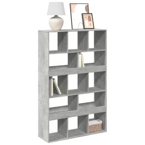 vidaXL B&uuml;cherregal Betongrau 100x33x156,5 cm Holzwerkstoff