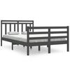 vidaXL Massivholzbett Grau 120x190 cm