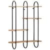 vidaXL Wandregal 90x20x116,5 cm Raues Massivholz Mango