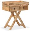 vidaXL Beistelltisch Mangoholz Massiv 65 x 40 x 76 cm